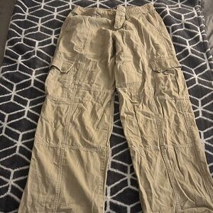 Empyre Tan Cargo Jumpsuit-Style Pants with Utility Pockets